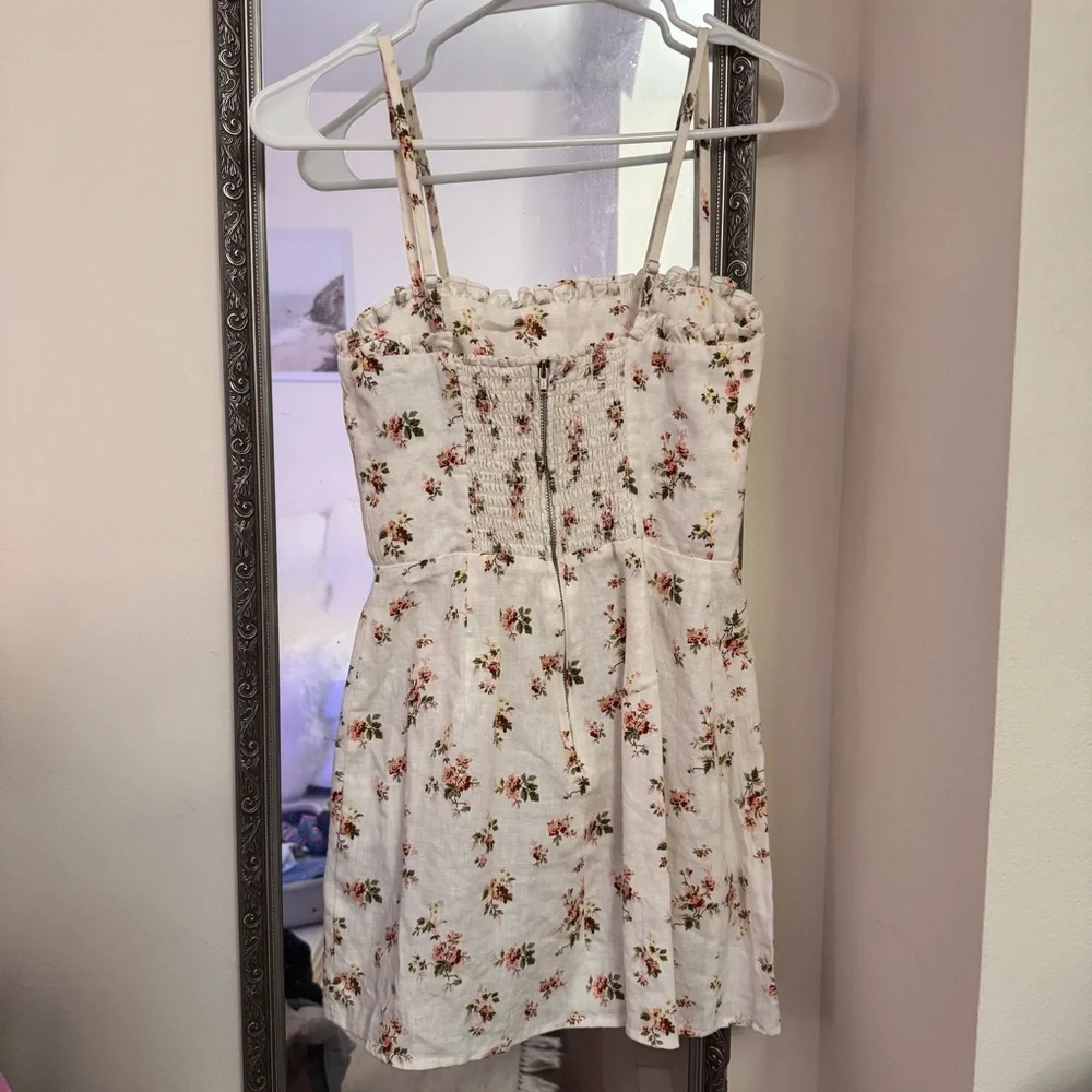 Reformation White Floral Linen Dress - Picture 5 of 5